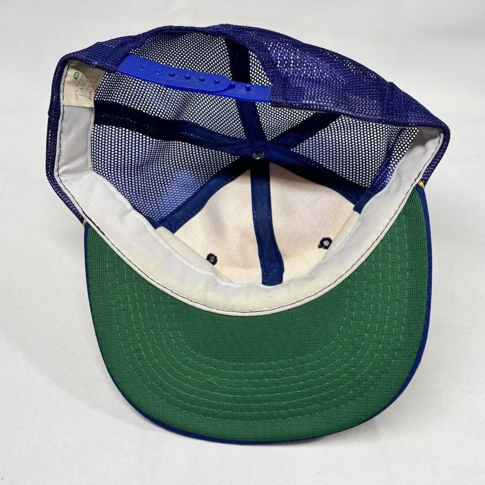 VTG 80s LA Rams Trucker Rope Golf Hat Snapback Mesh Green Underbrim Rare